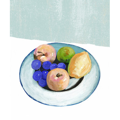 Plate of Fruit - Painting Print