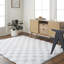 Tapis en polypropylène tissé à la machine Gorney gris clair / crème-1313288585