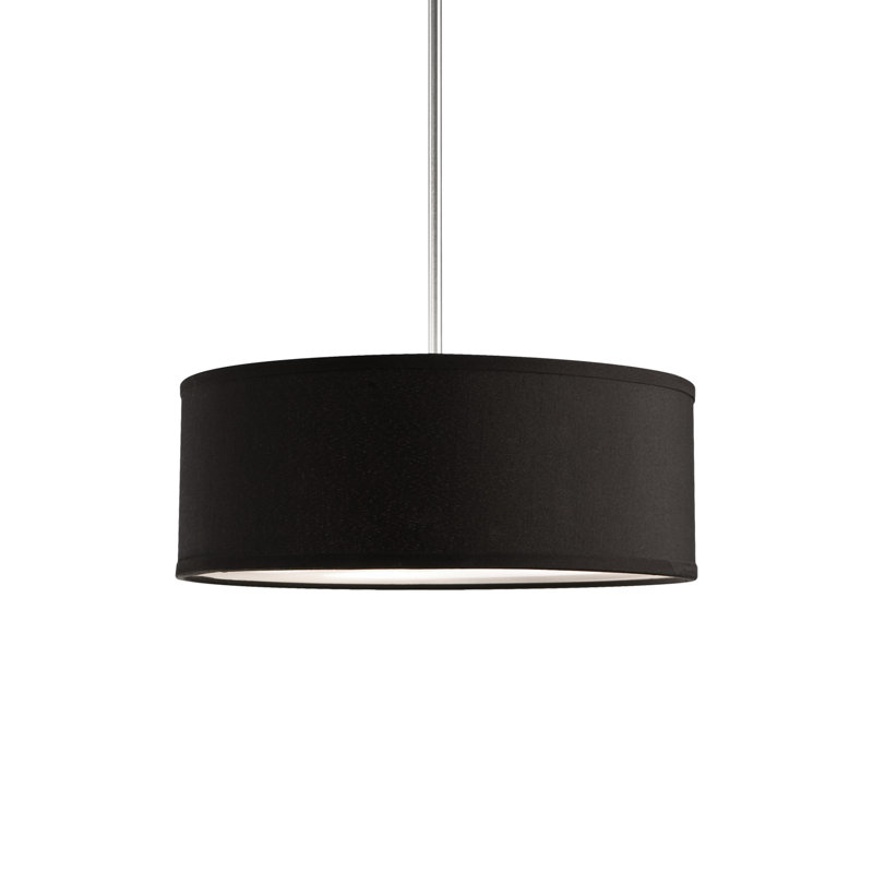 Gregory 3 - Light Pendant, Black, 6" H x 15.375" W x 15.375" D