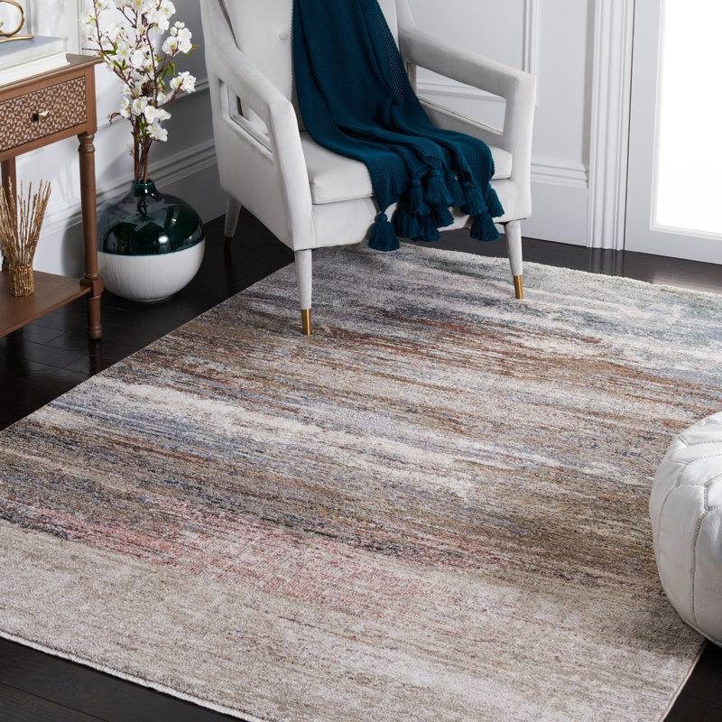 Tapis abstrait Idhika Performance, Rectangle 5 pi 3 po x 7 pi 7 po