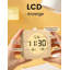 Digital Wood Electric Alarm Tabletop Clock Natural Wood