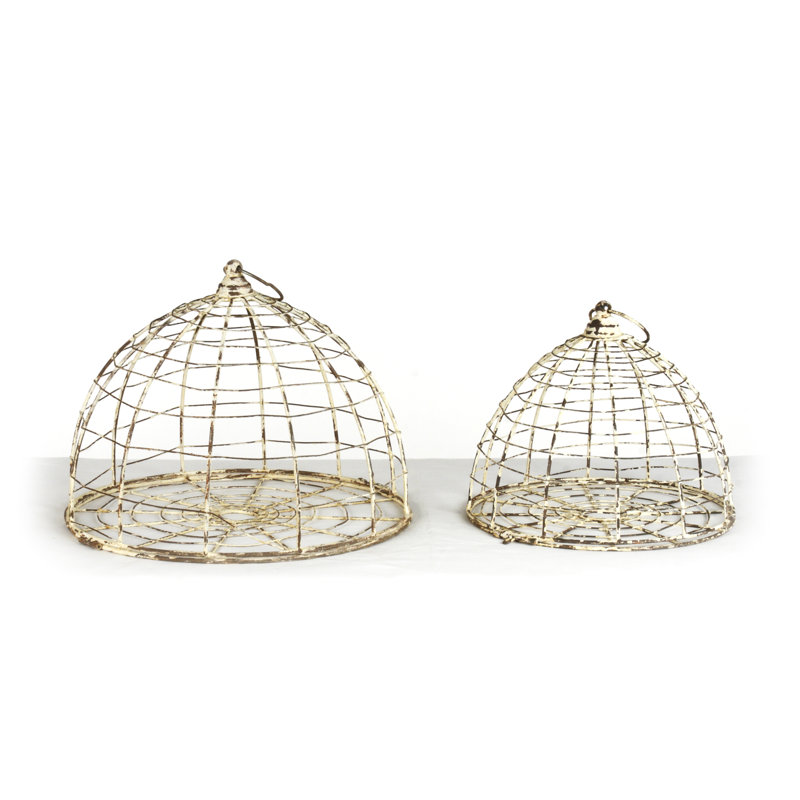 2 Piece Decorative Bird Cage Set