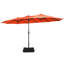 Parasol de marché rectangulaire 15 pi x 9 pi avec manivelle et base Gerardi-1466642118