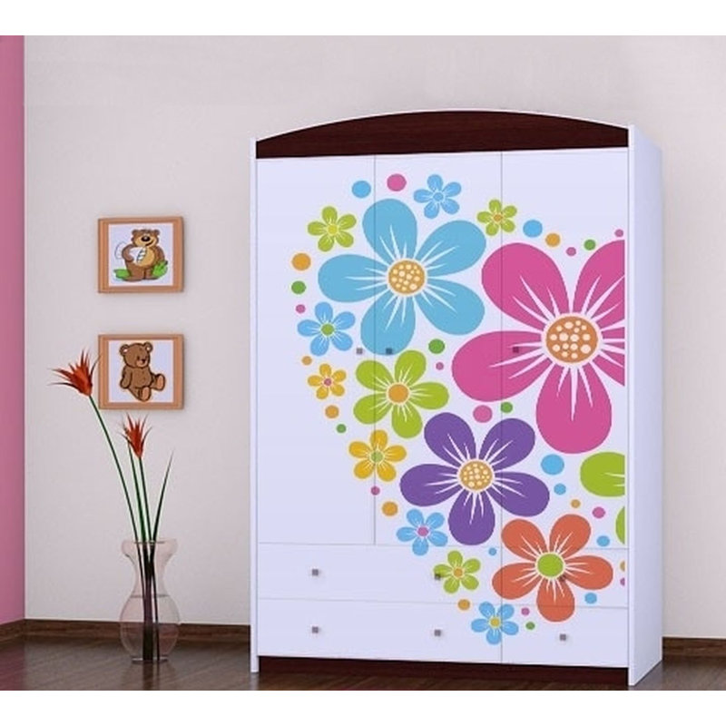 Lukas 3 Door Wardrobe, Black
