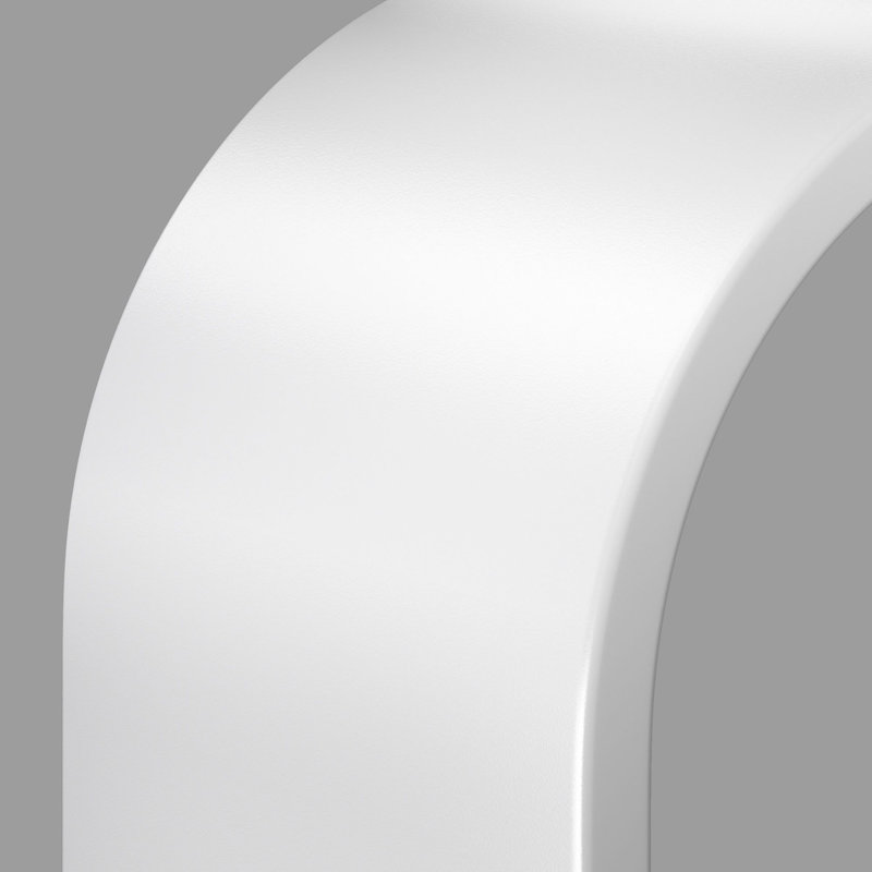 Miroir mural Aevar, 36 po x 24 po, Blanc mat