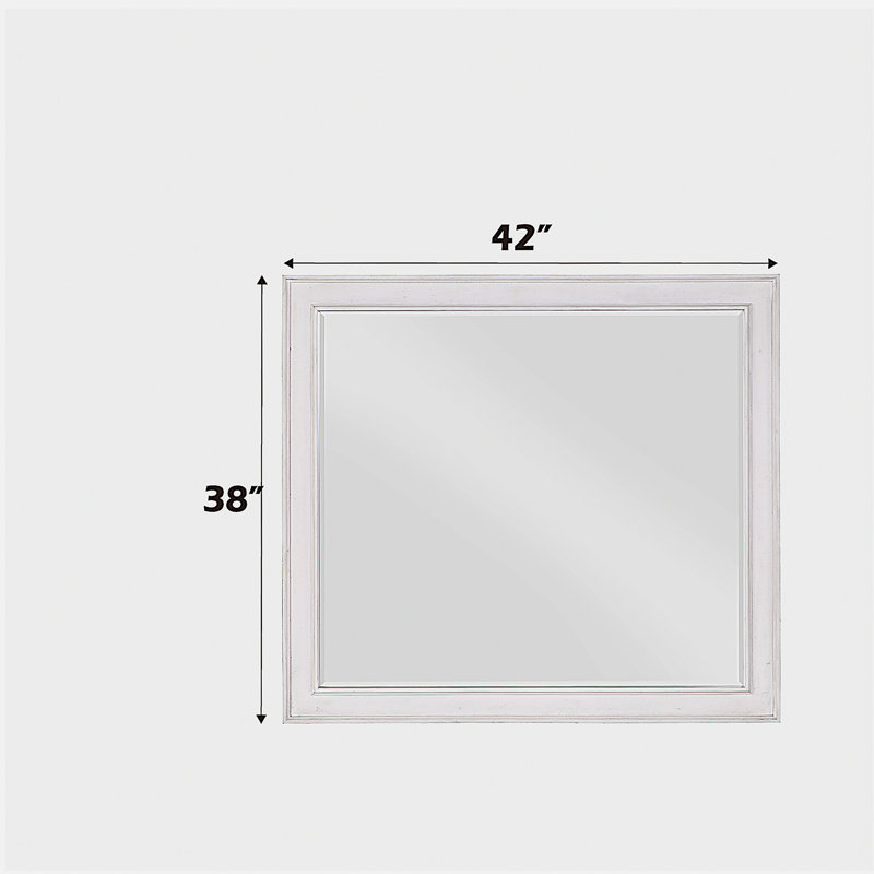 Surface du miroir blanc patiné Cathia