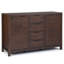 Hollander 54"W Solid Wood Contemporary 3-Door Sideboard Buffet with Adjustable Shelves and Metal Handles-1514422382