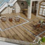 Paquet de tuiles de patio pour terrasse en bois et en plastique 22 WPC