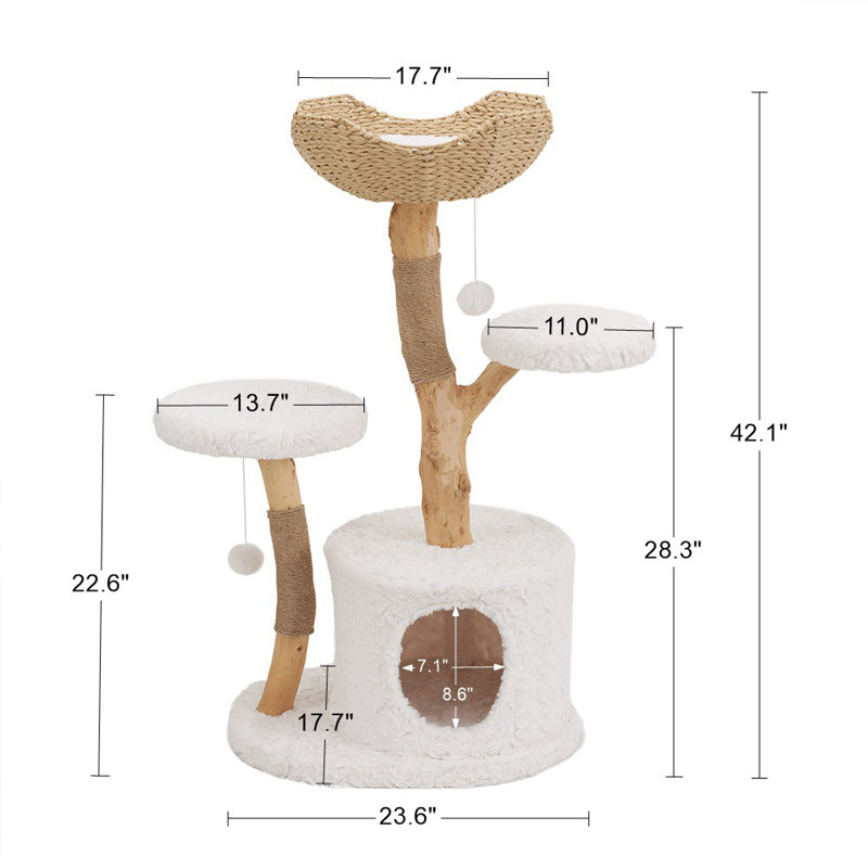 One Allium Way® Modern Cat Tree Tower For Small And Large Cats