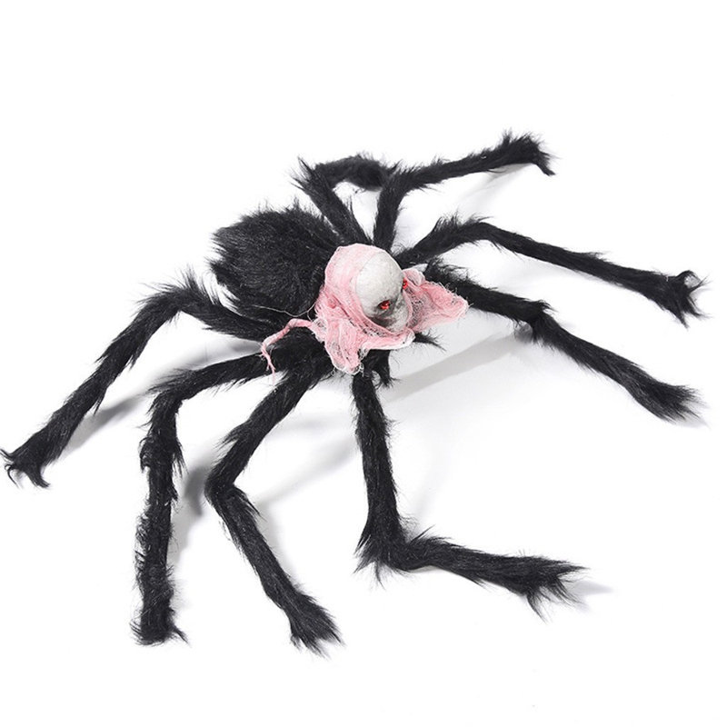 Halloween Spider Decorative Props Halloween Simulation Spider Decorative, Red