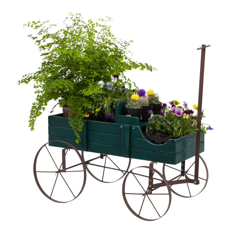 Pot à fleurs Jacksboro, H 15,25 po x l 13,5 po x P 41,5 po, Vert