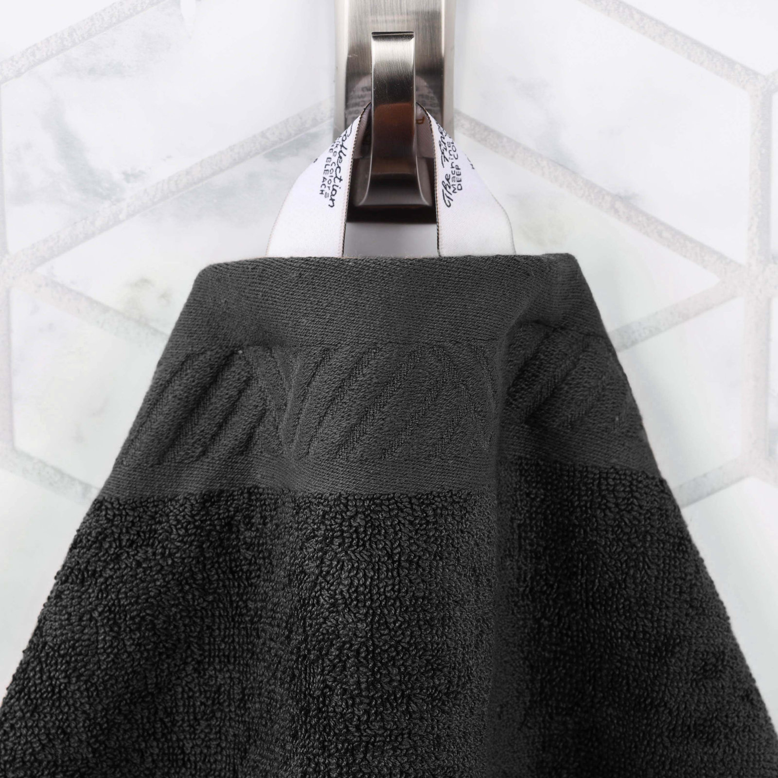 Olender 3-Piece Egyptian Cotton Towel Set, Black