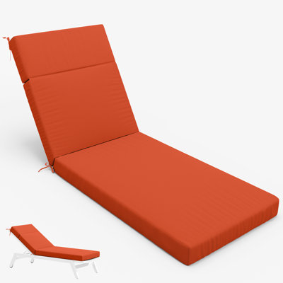 Coussin de chaise longue d'extérieur 2 pièces, 80 po x 26 po x 4 po