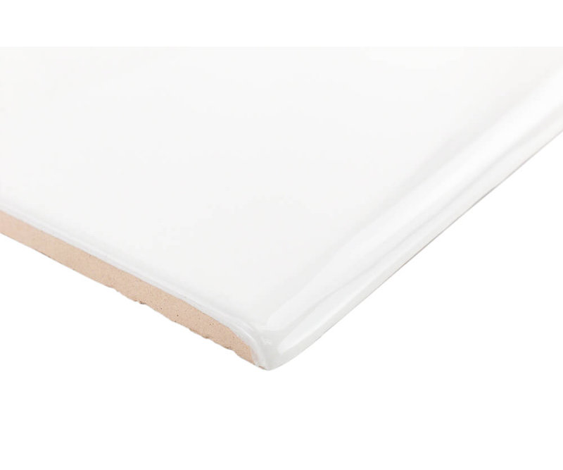 Catalina White 3x6 Polished Ceramic Bullnose Tile Trim