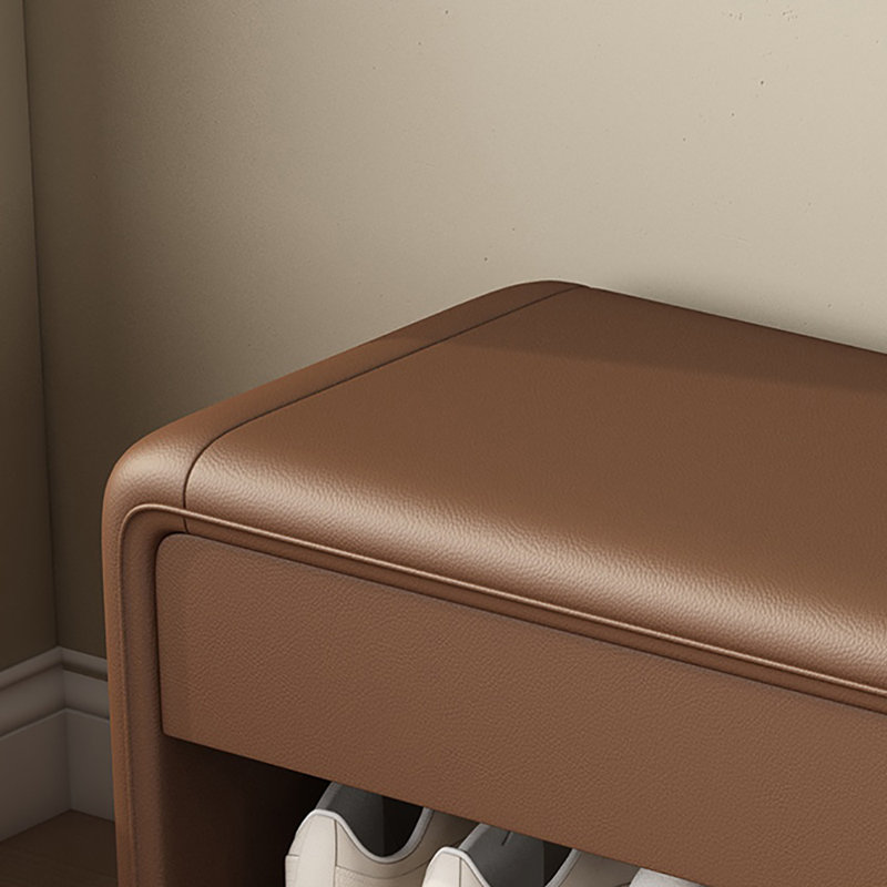 Banc de rangement pour tabouret 47,2 po, Café