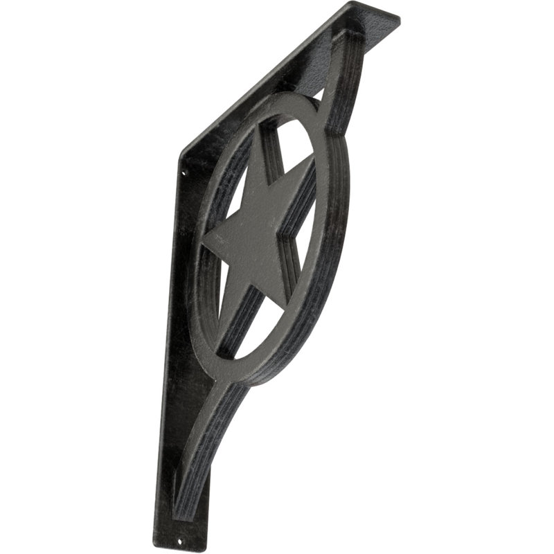 Support en fer forgé Austin, Argent antique, H 15 po x l 2 po x P 12 po