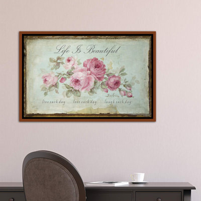«Life is Beautiful Live Love Laugh» - reproduction de cadre photo