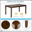 Ensemble de salle à manger 5 pièces moderne avec table rectangulaire en bois et 4 chaises rembourrées pour des repas élégants et confortables