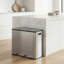 62×35.3×54cm Stainless Steel Step On Multi-Compartment Rubbish & Recycling Bin - 54L-126441987