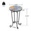 Table d'appoint de patio en acier thermolaqué