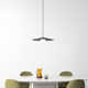 Cruz Single Light Glass Textile Dimmable LED Pendant