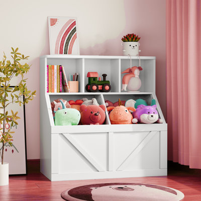 89.9Cm Toy Storage in White