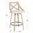 Betuel Swivel Upholstered Counter Stool with Solid Wood Frame