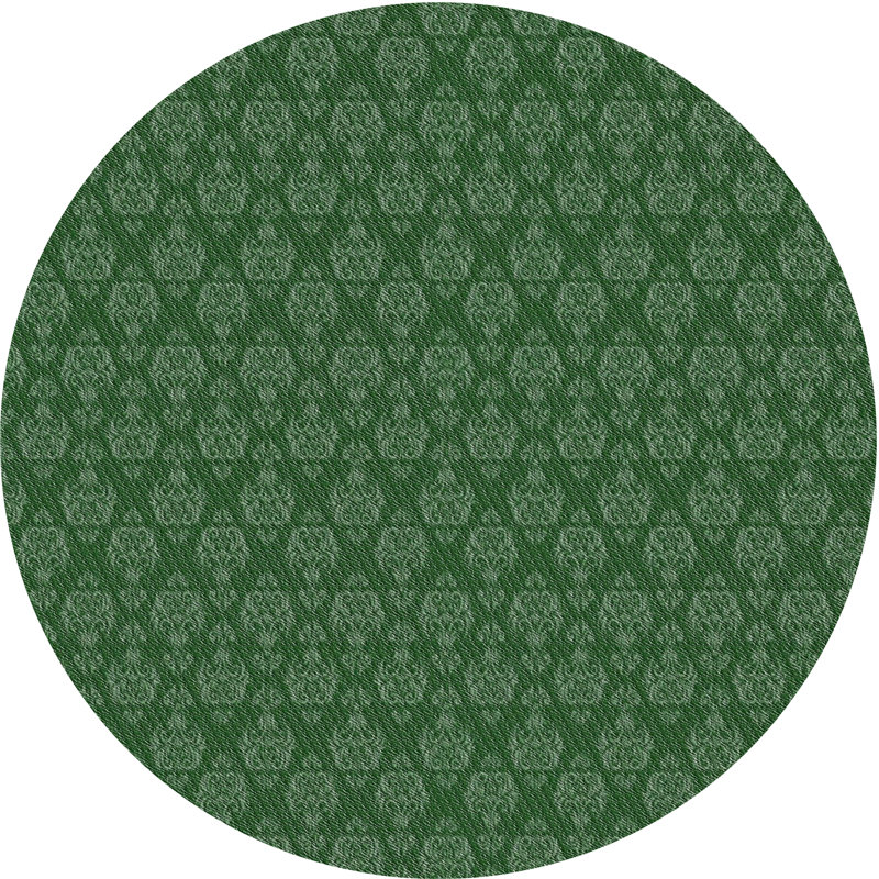 Tapis de zone verte à motif Hoban, Rond 4 pi