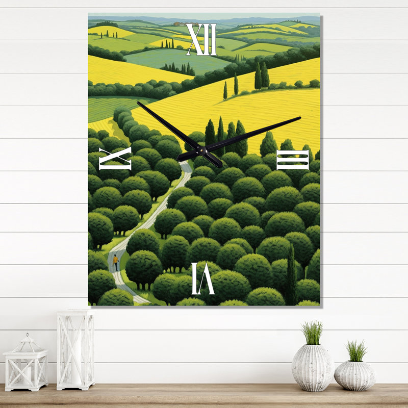Horloge murale moderne Green Vision Valley, Moyen