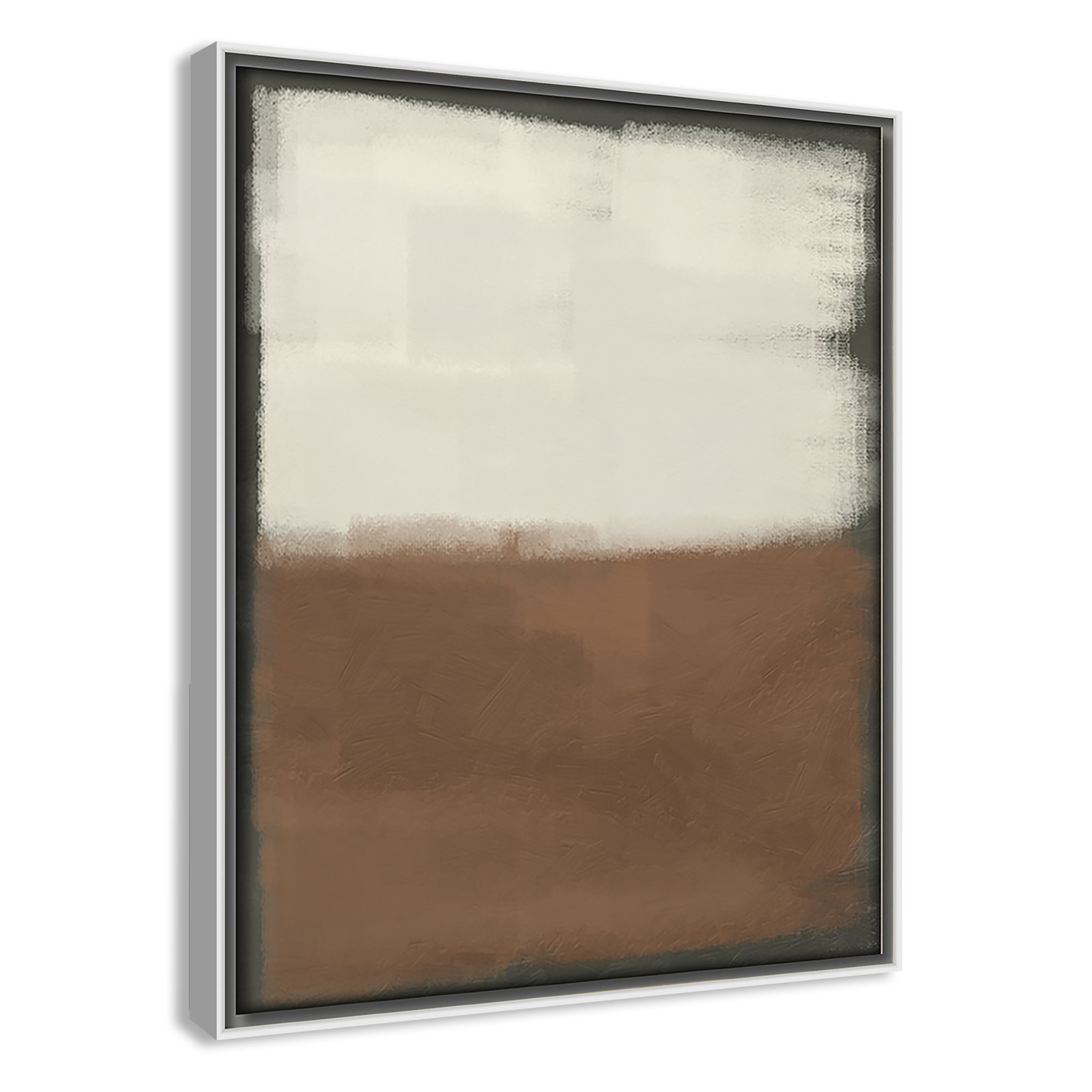 Alabaster Burst 2 - Floater Frame Print on Canvas, 11.5" H x 9.5" W x 2" D, White 