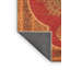 Tapis oriental rouge / orange en laine et polyester tissé à la machine 5 pi x 8 pi