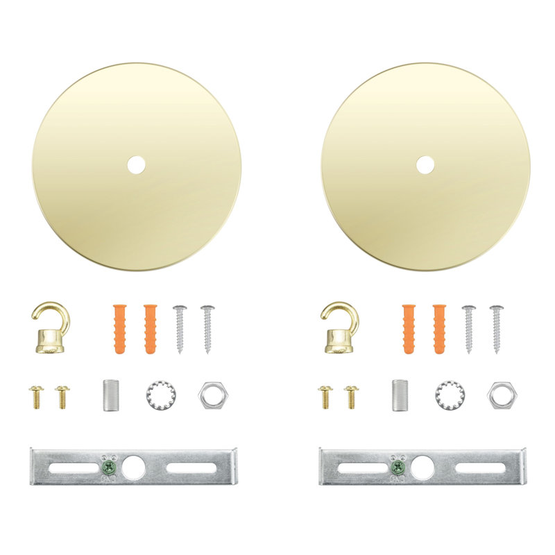Brass Chandelier and Light Fixture Canopy Kit, 4.75" Diameter