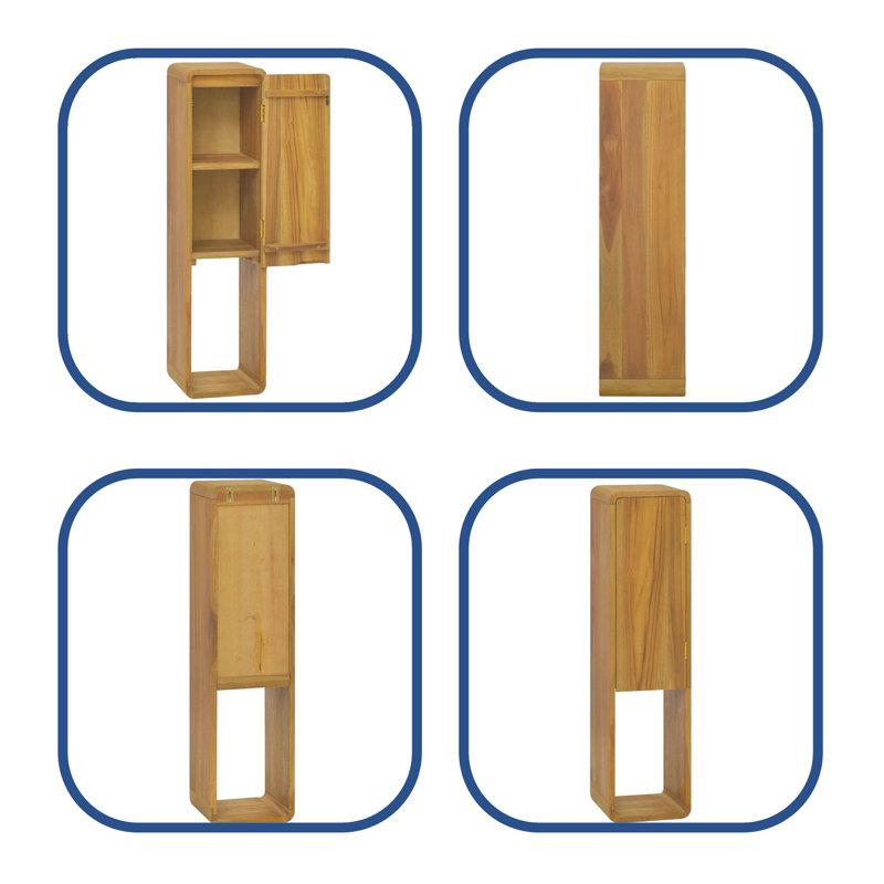 Amahni Solid Wood Wall Linen Cabinet