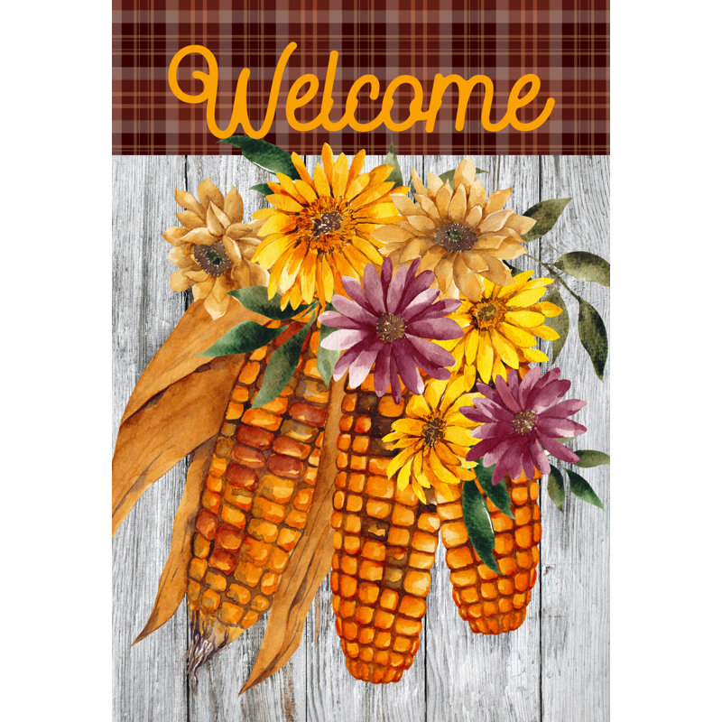 Drapeau extérieur pour maison Welcome