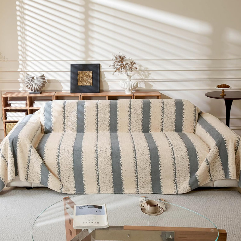 Chenille Box Cushion Sofa Slipcover