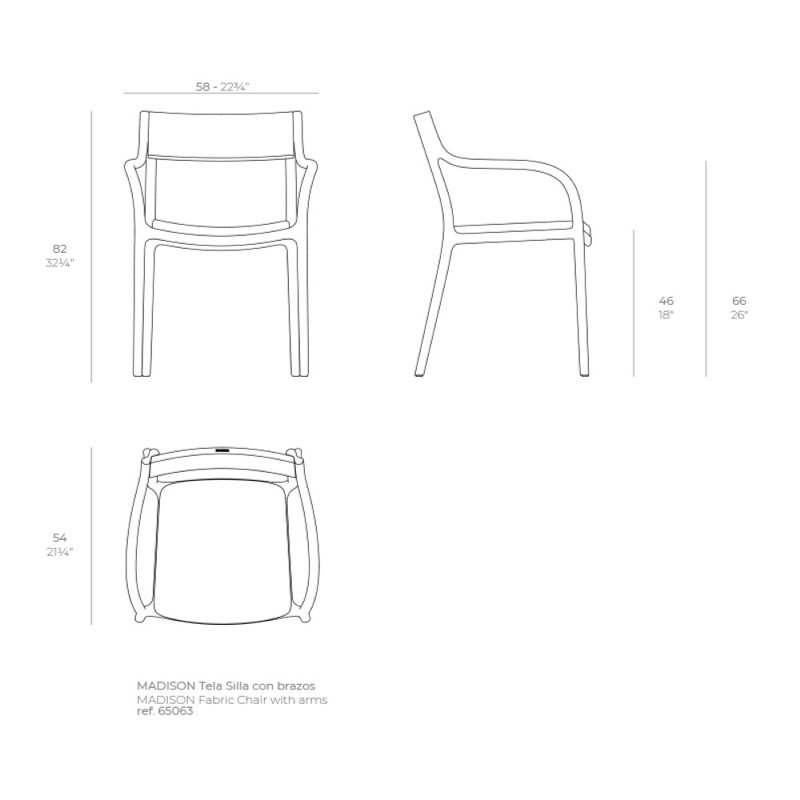 Madison Upholstered Chair, Ecru, Ecru