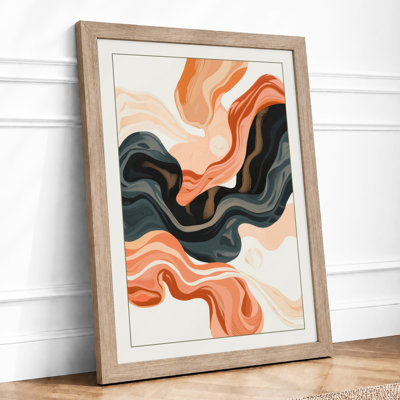 Flowing Forms Abstract - Framed Print