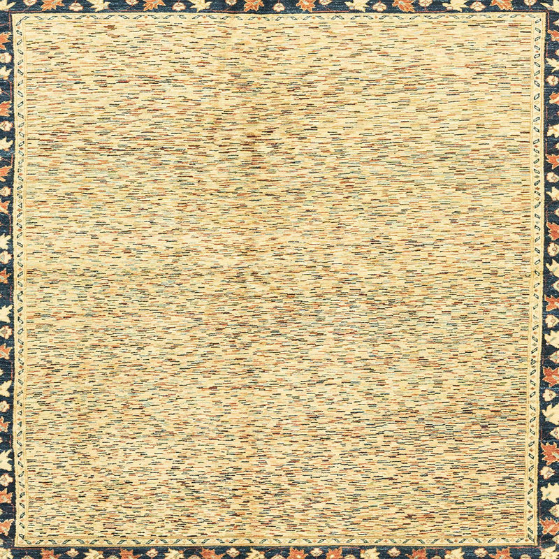 Tapis abstrait à motif abstrait moderne 3404, Carré 6 pi