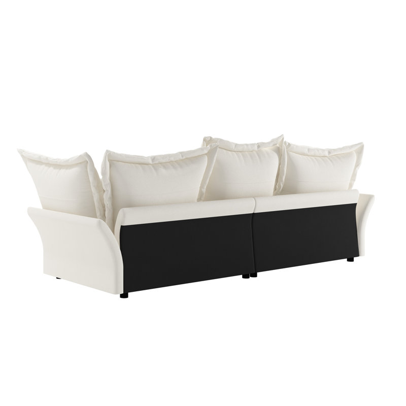 92,88 po beige avec revêtement luxueux et assise profonde, pour un siège de chambre à coucher confortable, Beige