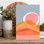 Sunriseincolorado, paysage géométrique abstrait de montagne, art mural