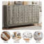 Armoire de buffet de style moderne, armoire de buffet avec rangement, armoire de rangement avec 4 portes en relief en forme de losange pour le salon, la salle à manger, l'entrée, le couloir, la cuisine