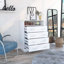 Commode à quatre tiroirs, plateau supérieur, une tablette ouverte-1696618055