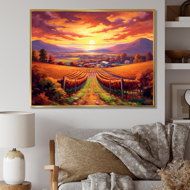 «Valley Getaway IV», reproduction sur toile, H 30 po x l 40 po x P 1,5 po, Cadre flottant doré