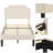 Sietje Bed with Button Tufted Upholstered Headboard, Strong Wooden Slats Twin Size Platform Bed Frame, No Box Spring Needed, Easy Assembly, Beige-2038162442-2038162447