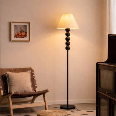 Lampe sur pied plissée vintage à température de couleur réglable