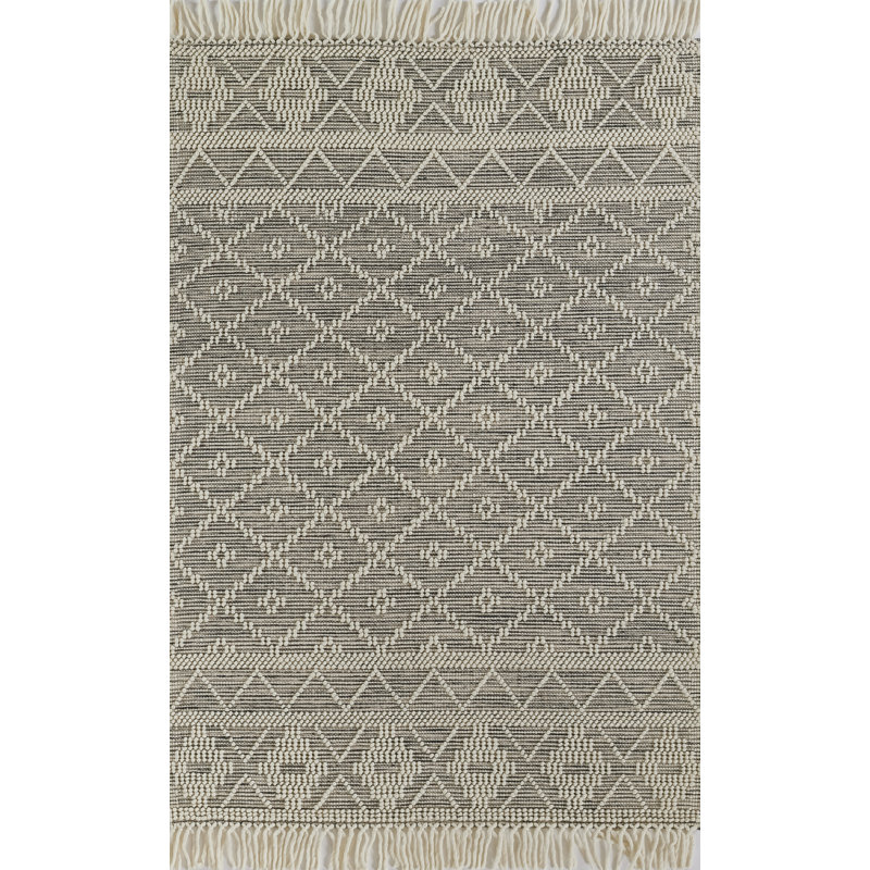 Boulder Geometric Area Rug in Beige/Gray, Rectangle 8' x 10'
