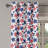 4th of July Grommet Curtain Decorative 2-Panel Window Drapes, 50", Ruby Violet Blue White-106347174