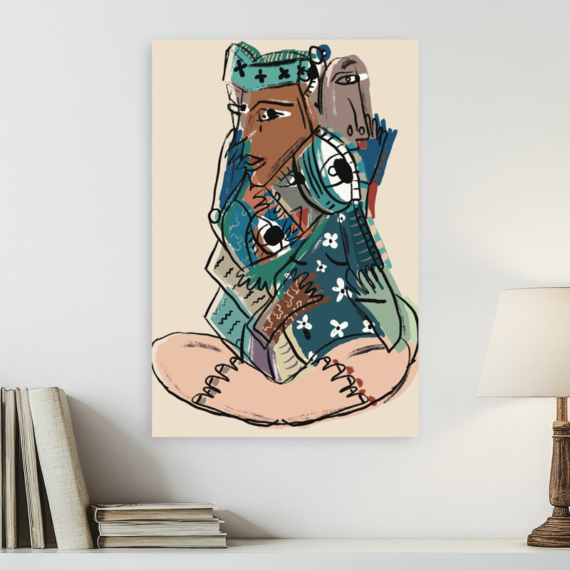 Art mural moderne abstrait, 24" H x 16" W
