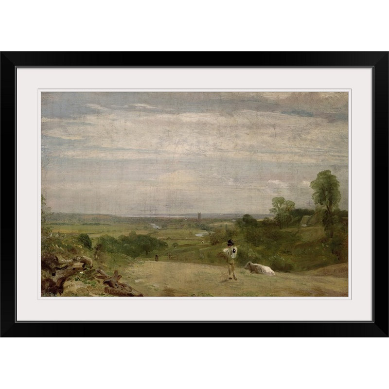 Reproduction d’art, "summer matinée : dedham from langham" par peinture John Constable, H 20 po x l 26 po x P 1 po