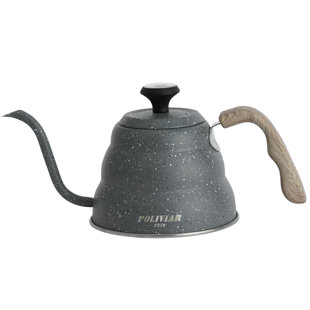 Korkmaz Perla Maxi Stainless Steel 1.2 Liter Tea Pot and 2 Liter Kettle Set